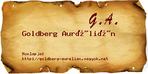Goldberg Aurélián névjegykártya